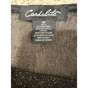 Candalite black and gold metallic sleeveless maxi formal dress Size Medium thumbnail 5