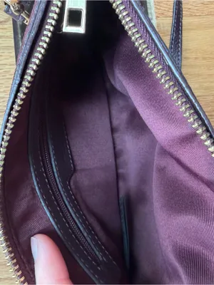 Accessorize Burgundy Genuine Leather Suede Crossbody Shoulder Bag thumbnail 6