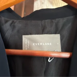 Everlane The Drapey Blazer Oversized Black Career Suit Jacket $198 NEW Size 6‎ thumbnail 6
