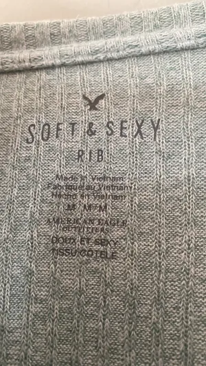 American Eagle soft & sexy rib long sleeve thumbnail 4