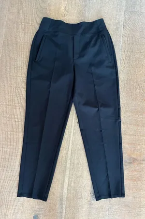 athleta black pleated elastic waist pants thumbnail 1