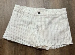 Joe’s Jeans White Eyelet Mini Shorts thumbnail 1