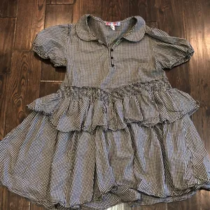 Urban outfitters Claire ruffled mini dress in black and white gingham size small thumbnail 4