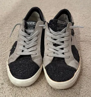 Vintage Havana Glitter Star Black Sparkle Sneaker, size 8 thumbnail 1