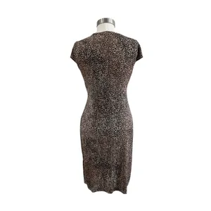White House | Black Market Cheetah Print Faux‎ Wrap Dress Chain Detail Animal Print XS NWT Chic thumbnail 5
