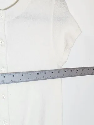 Wild Fable Cream Short Sleeve Button Down Cardigan Sweater Size XS NWT thumbnail 5