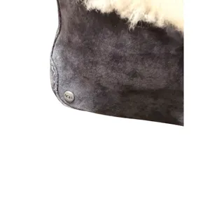 UGG Australia Women's Elana‎ Slipper Sheepskin Lined Moccasin Dark Gray Size 7 thumbnail 7