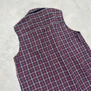 Abercrombie & Fitch Button Down Shirt Vest Women's SZ M Vintage Y2K 100% Cotton thumbnail 6
