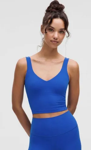 Lululemon NWT Align Tank V-Neck Cropped Top Blue Size 6 thumbnail 1