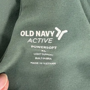 Old Navy XL X Large‎ Light Support PowerSoft Longline Sports Bra Green Stretch thumbnail 7