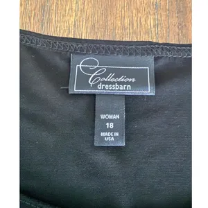 Vintage Y2K Dressbarn Collection Size 18 Black Silver Beaded Party Top USA thumbnail 6