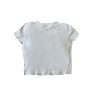 Aritzia TNA Ribbed Cropped Baby T-Shirt White Short Sleeve Fitted Tee Women's XS thumbnail 2
