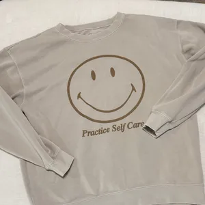 PacSun Cream Smiley Crewneck Sweater thumbnail 5