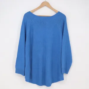Sag Harbor Sweater Womens XL Sapphire Blue Diamond Cable Knit NEW thumbnail 6