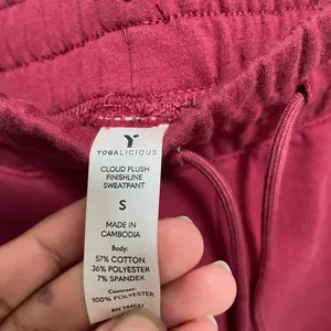 Yogalicious Sweatpants Women's Small Red Cloud Plush Finish Wide Leg Y2K thumbnail 2