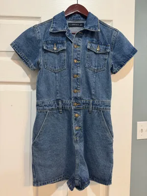 LIONESS Denim Romper thumbnail 1