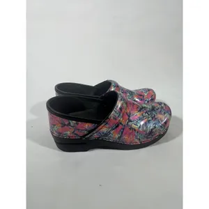 Dansko Professional Women Clog Multi Color Abstract Print‎ Slip On Medical Sz 38 thumbnail 3