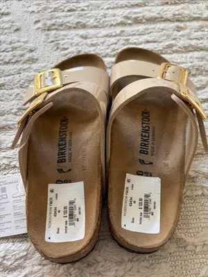 Birkenstock Sydney Luxe buckle sand patent thumbnail 3