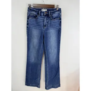 BKE Billie Slim Fit High Rise Trouser Stretch Women's 27x34 Blue Denim Cotton thumbnail 2