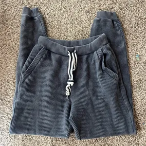 Aerie Charcoal Ribbed Joggers thumbnail 1