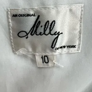 Milly New York Emalina Dress 10 White Floral‎ Eyelet Strapless Lined Chic Modern thumbnail 12