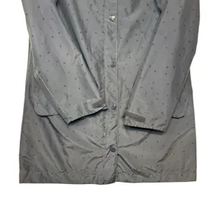 Helly Hansen Womens Navy Blue Polka Dot Hooded‎ Rain Jacket Coat Sz Medium thumbnail 4