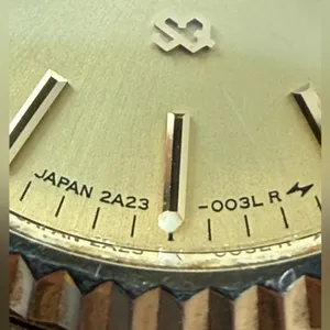 Seiko SQ Presidential Gold Plated Ladies Watch Gold Dial Hands Markers Day Date thumbnail 9