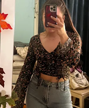 Revolve Floral Corset Bell Sleeve Top thumbnail 2
