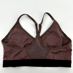 Nike Dri Fit Indy Sports Bra Racerback Mesh Moisture Wicking Mauve Pink M thumbnail 4