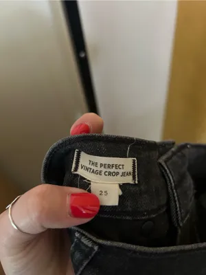 Madewell The Perfect Vintage Crop Jeans Sumner Wash High Rise‎ Black Size 25 thumbnail 7
