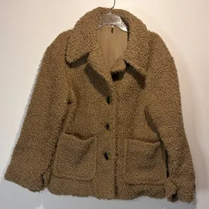 Free People- So Soft Cozy Peacoat Oversized Sherpa Jacket Pockets Buttons Size M thumbnail 3