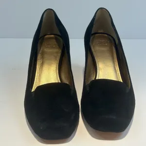 Circa Joan & David CJ Voyageur Black Suede Block‎ Heel Pumps 8.5M Classic Shoe thumbnail 2