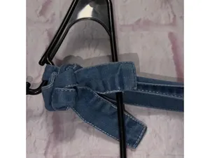 Blue Smocked Large Denim Romper thumbnail 6