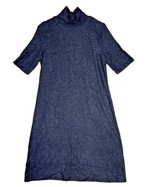 Philosophy Republic‎ Clothing Dark Grey Space Mock Neck A-Line Dress Large NWT thumbnail 1
