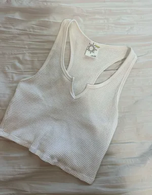 Aerie OFFLINE Waffle Knit Racerback Tank thumbnail 1