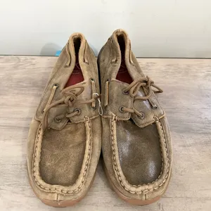 Twisted X WDM0003 Brown Leather Moc Driving Boat Casual Shoes Womans Size 7.5 thumbnail 2