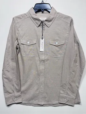 Martha Stewart The 2-pocket jean buttom-up shirt NWT size medium thumbnail 1