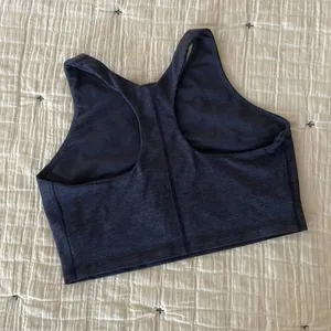 OFFLINE By Aerie The Hugger High Neck Longline Sports Bra in Night Sea Size M thumbnail 8