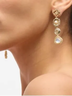Kendra Scott Brielle Linear Statement Earrings Gold thumbnail 8