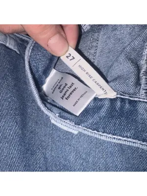 PacSun Highrise Carpenter Woman’s size 27 Denim Cargo Pants with Light Pockets thumbnail 6