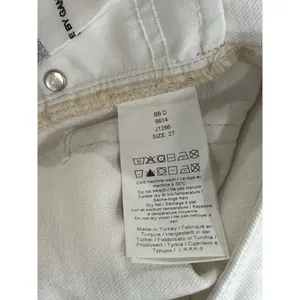 GANNI Womens Jeans White Denim Organic Cotton High Rise Cropped Wide Leg Size 27 thumbnail 4