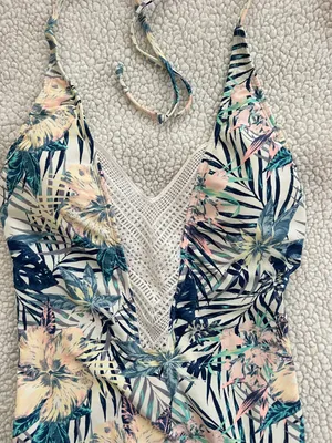 Roxy One Piece Halter Low Back Swimsuit thumbnail 2