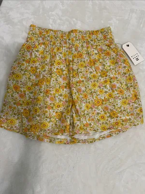 Billabong Yellow Floral Love to Lounge Shorts NWT thumbnail 2