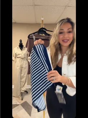 Lands' End Navy & White Striped Strapless Top thumbnail 4