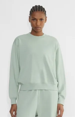 Aritzia Terry Sweatfleece Perfect Crew Sweatshirt‎ XS athleisure layered winter thumbnail 1