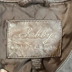 Sebby Collection Elegant Brown Faux Leather Jacket thumbnail 2