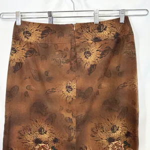 Requirements Size 12 Midi Skirt Brown Paisley Western Country Boho Witchy 1101 thumbnail 8