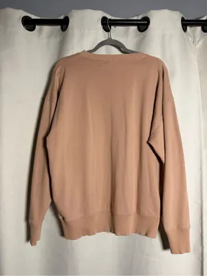 Ivy Park Blush Pink Raised Black Graphic Pullover Crewneck Sweater Size Medium thumbnail 3