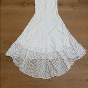 No Brand Beaded Maxi Dress Gown Bridal Size S White thumbnail 3