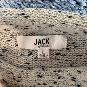 Jack by BB Dakota Grey Speckled Sweater Mock Crewneck Knit‎ Neutral Capsule L thumbnail 5